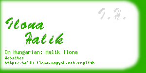 ilona halik business card